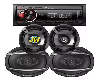 Combo Stereo Pioneer 215 295 Usb Bluetooth + 6x9 + 6 PuLG