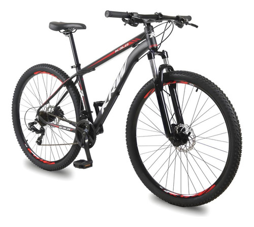 Bicicleta Aro 29 Krw Alum 27v Shimano Acera Hidrál Trava S31 Cor Preto/vermelho