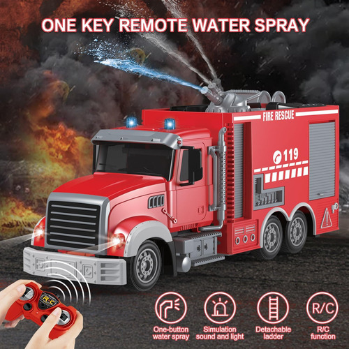Camión De Bomberos Con Control Remoto, Camión De Bomberos Rc