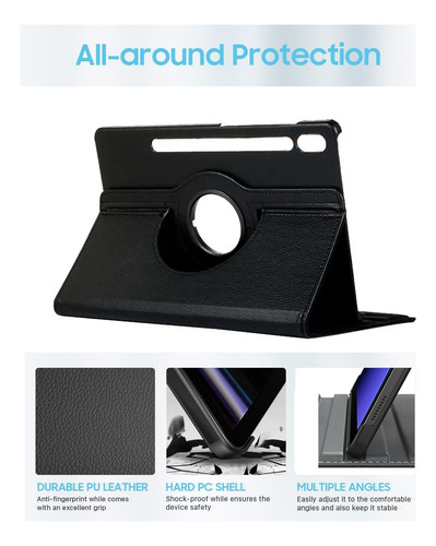 Funda D Cuero + Lapiz Samsung Tab S10 Plus 12.4 Sm-x820 X826