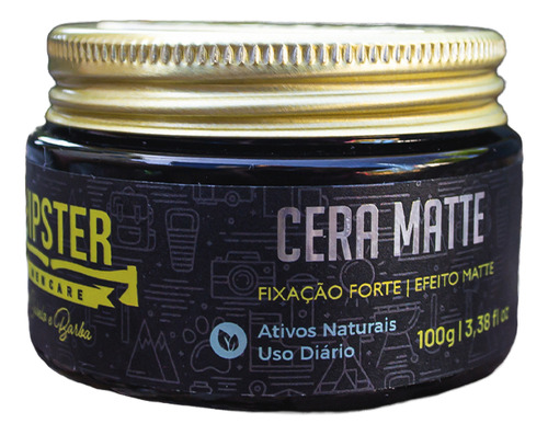 Cera/fixador De Cabelo Hipster - Efeito Seco/matte 100g
