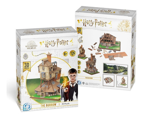 Imagen 3 de 8 de Harry Potter La Madriguera De Los Weasley Rompecabezas 3d M