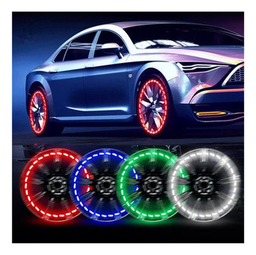 4 Pieces Led Solar Lights For Car Wheel And Motorcycle 1