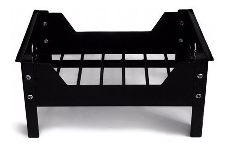 Imagen 2 de 7 de Brasero Asaparri Chapa Hierro Brasas Parrilla 41x25x22 Negro