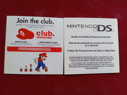 Nintendo Ds ( Manual Folleto Al Consumidor  ) 3v _(^o^)/_