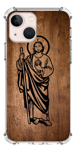 Funda San Judas Impresión Tipo Madera Para Iphone Y Samsung Iphone 12 Pro Max