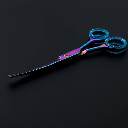 Tesoura Curva 6.5 Ponta Bola Aço Japonês 440c Importada Usa