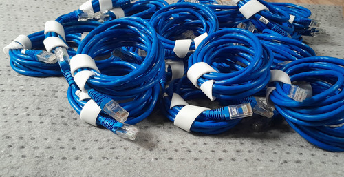 Kit 20 Un Cabo De Rede 2,5m Cat5e Furukawa Rj45 Azul Giga (Usado)