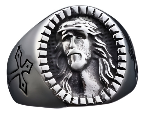 Anillo Clasic Modelo Rostro Jesus Acero Inoxidable