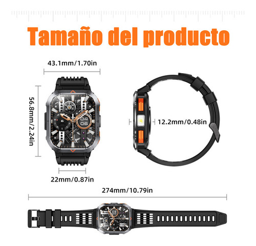 Smartwatch 2.02 Tft S50 Relógio Masculino 3atm Impermeável