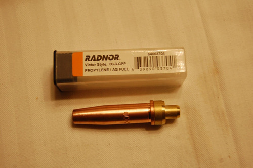 Radnor Victor Style 00-3-gpp Propylene/ag Fuel Torch Tip Ddc