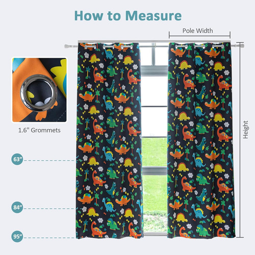 Cortinas Infantiles Para Dormitorio, 2 Paneles, Cortinas Opa