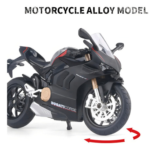 Coleccion Escala Moto Juguete V4s Con Luz Y Sonido Base