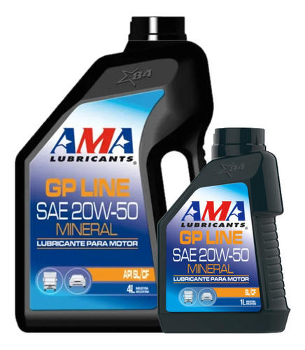 Kit Aceites Lubricantes Motor Ama Mineral 20w50 4l+1l