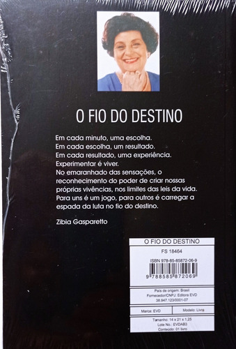 Livro O Fio Do Destino - Zibia Gasparetto  Espirito Lucius 