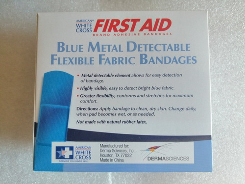 Curita Plastico Con Metal Detectable Caja Con 100 Pzas