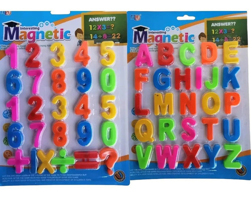 Letras+números Abecedario Imantado De Plástico Didáctico 4cm