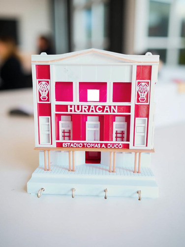 Porta Llaves Huracán Puerta Palacio Ducó - Impreso En 3d Blanco