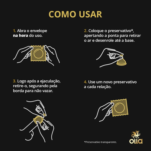 Preservativo Olla Lubrificado Camisinha 48 Unid