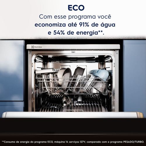 Lava-louça Electrolux 14 Serviços Branca Lava E Seca 50' Lb1 127V