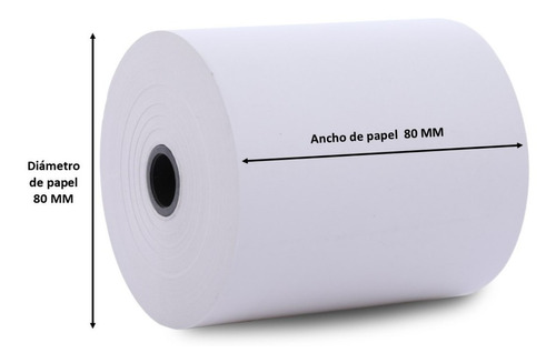 40 Rollos De Papel Termico 80 X 80  48gr / Artesano Libreria