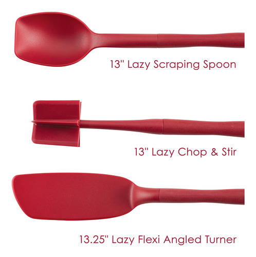 Set De Utensilios De Cocina 3 Piezas Rojo Crush Chop Flexi T