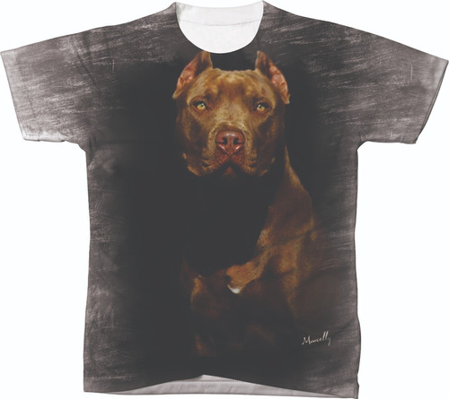 Imagem 1 de 2 de Camiseta Camisa Blusa Personalizada Cachorro Pit Bull 01