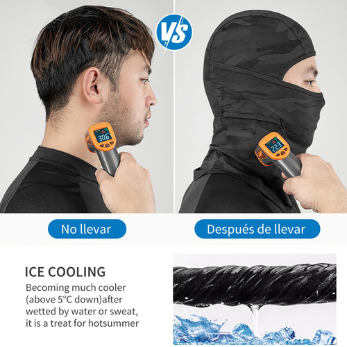 Balaclava Solar Respirável Uv Polainas Para Pescoço Para