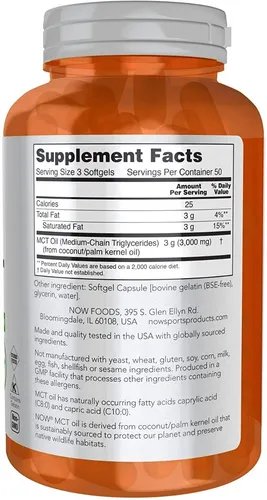 Mct Oil 1000 Termogenico Keto Control Peso Energia Now Usa