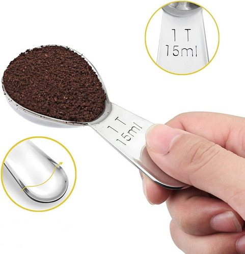 Cuchara De Café De Acero Inoxidable, 2 Unidades