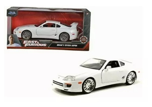 1/24 Brian's Toyota Supra Blanco Rapidos Y Furiosos Jada