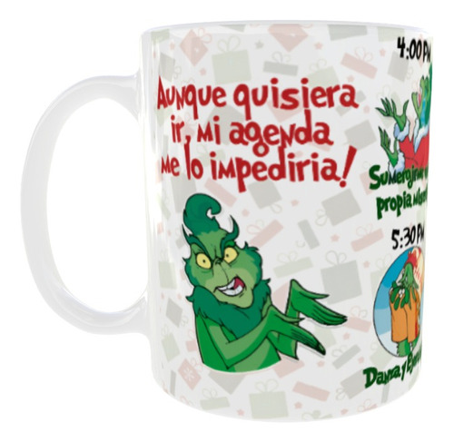 Taza Grinch Mi Agenda Me Lo Impediría