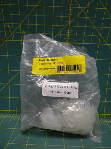 (48) R Type Cable Clamp 1/4 , Clear R5-cc14n Sr Comp Ccz
