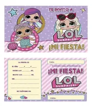 Comprar Pack10 Invitaciones Cumpleaños Lol Surpris Original Cotillón