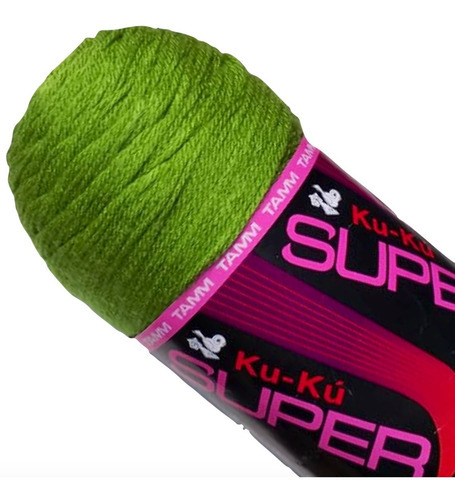 Estambre Ku-ku Super Tubo De 200 Gramos Color Verde Limón