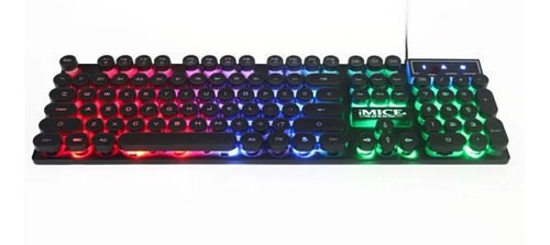 Teclado Gamer Alambrico Usb Retroiluminado Luz Led Español 