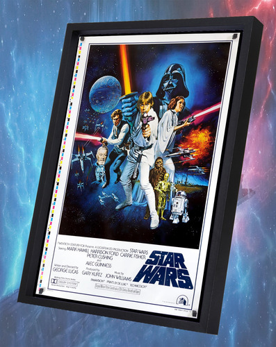 Cuadro Star Wars 1977 Azul Negro