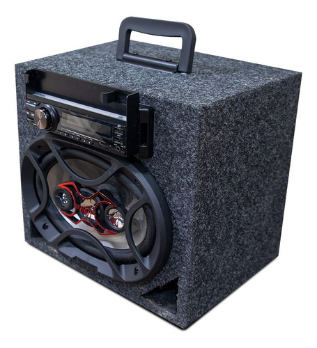 Caixa Residencial Bob Bravox P/ 1 6x9 Ativa Bt/usb/sd/aux