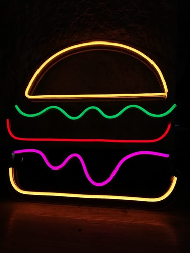 Hamburguesa Anuncio De Neon Flex