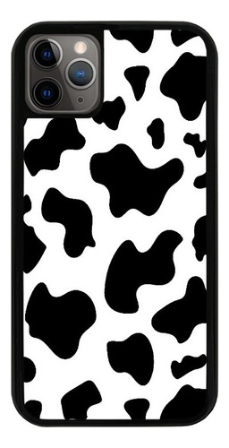 Funda Uso Rudo Tpu Para iPhone Animal Print Vaca Manchas 04