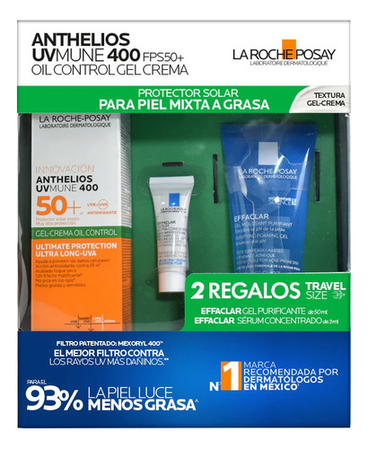 Kit Anthelios: Gel-crema Fps 50+ Effaclar Moussant & Serum