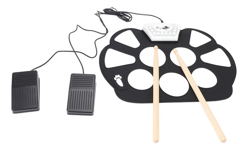 Tambor Electrónico De Silicona Plegable Portátil Enrollado A
