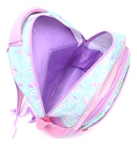 Mochila Skora Espalda 17 Believe In Yourself Lentejuelas Color Rosa