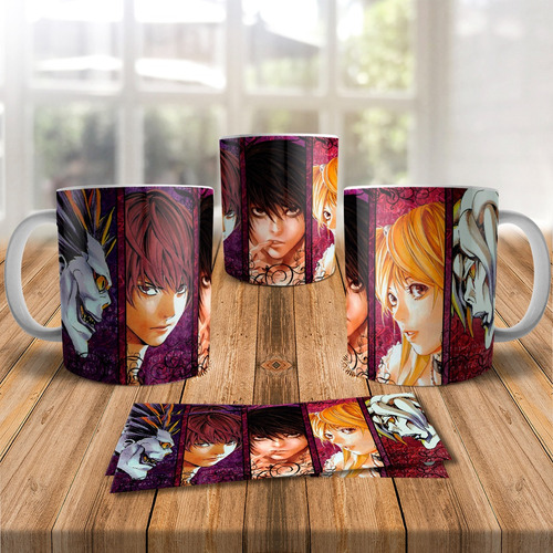 Plantillas Diseños Tazas Animé Manga Death Note Sublimacion