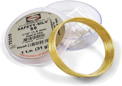 Harris Safety-silv 56% 1/16 Silver Solder Brazing Alloy 1 Tr