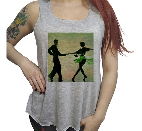 Musculosa Dama Baile Salsa Pareja Bailando Bachata