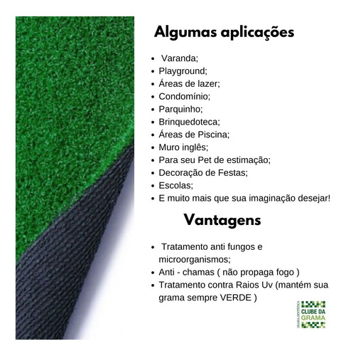 Imagem 6 de 8 de Grama Sintética Verde 12mm - 2m X 2m - 4 Metros Quadrados