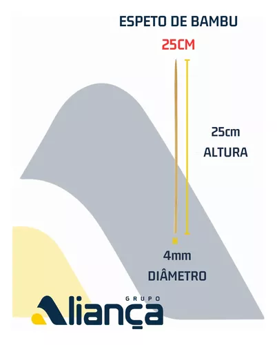 5.000 Palitos De Bambu Espetos Sem Farpas P/ Churrasco 25cm