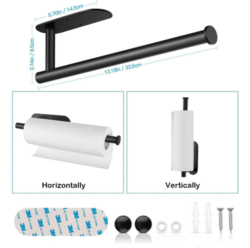 Portarollos Toalla De Papel Nova De Acero Inox Autoadhesivo