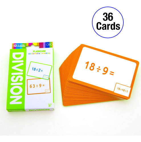 Tarjetas Didácticas: Números De División Básicos, Matemática
